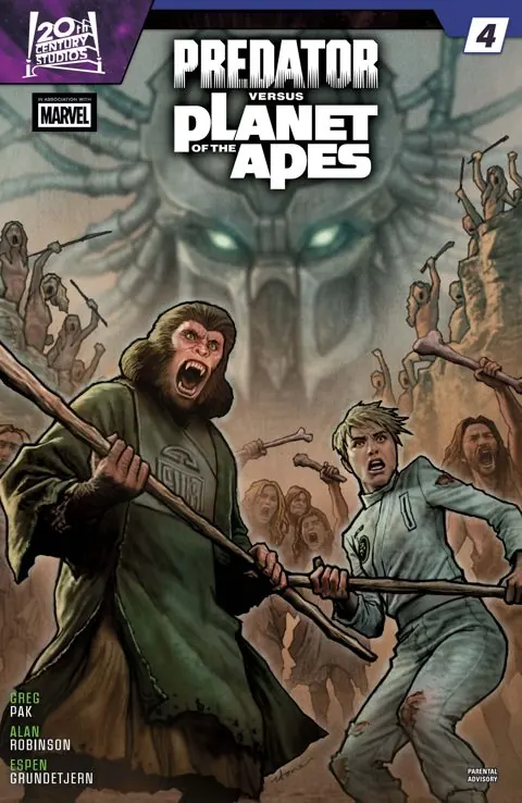 Predator vs. the Planet of the Apes (2026) #4 cover